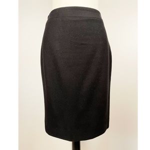 JCrew Black Wool Flannel Pencil Skirt